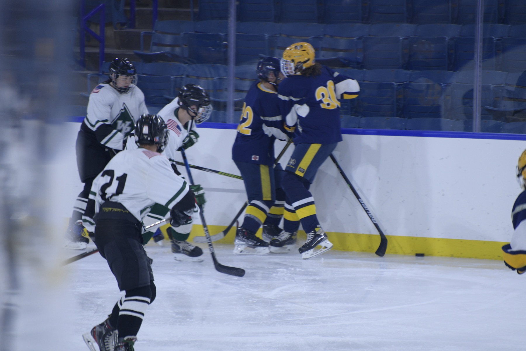 Hockey team on the bench